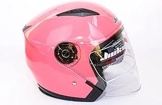 Jiekai Jeikai jk 512 motorcycle open face for anti-uv abs plastic with dual lens moto helmet - pink