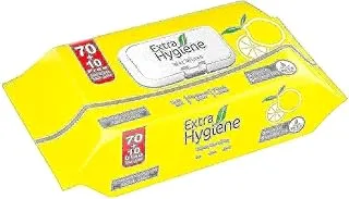 Hygiene Wet Wipes Refreshing Citrus Fruits 70+10W