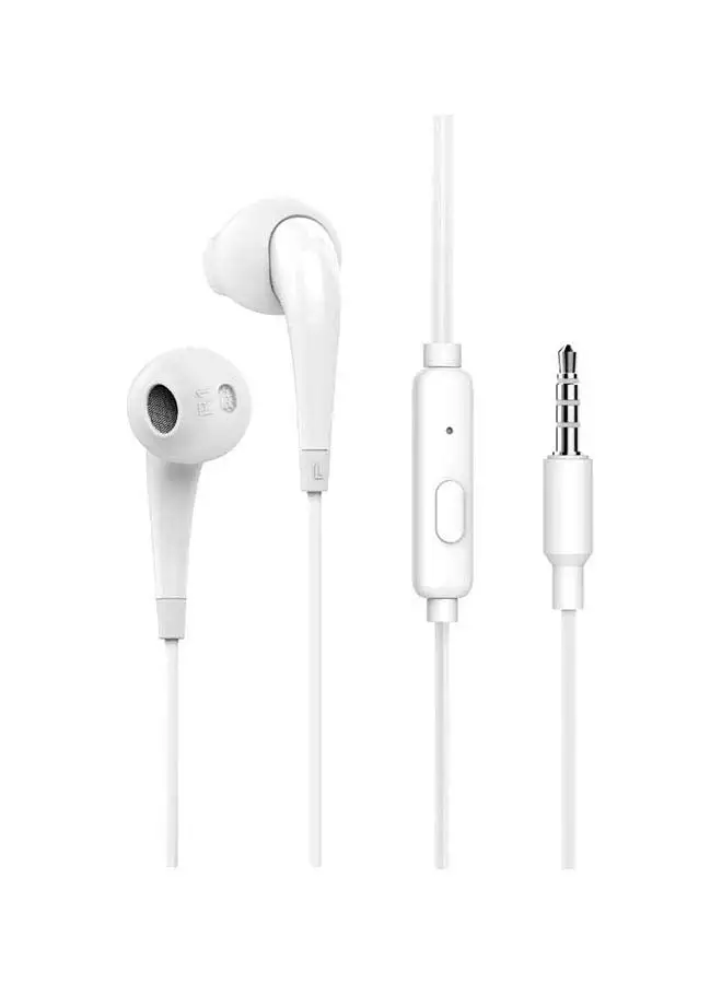 Oraimo Halo Legendary Sound Half-in-Ear Wired Earphones with Mic - White