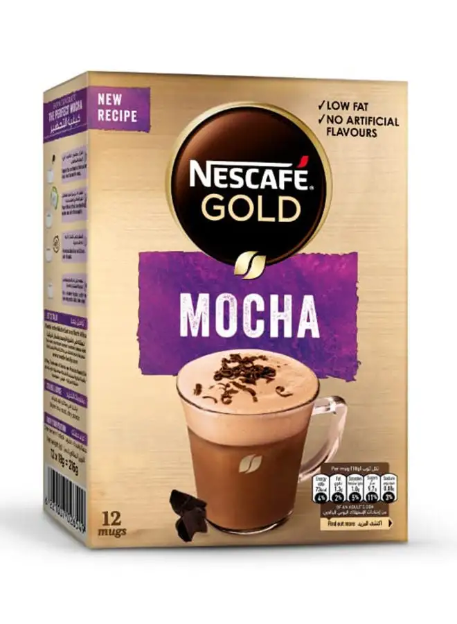 Nescafe Mocha Instant Coffee Mix - 12 Sachets 18grams