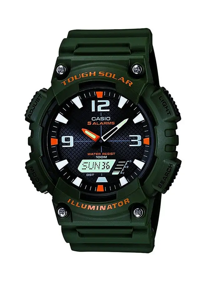 CASIO Men's Silicone Analog Wrist Watch AQ-S810W-3AVDF - 47 mm - Green