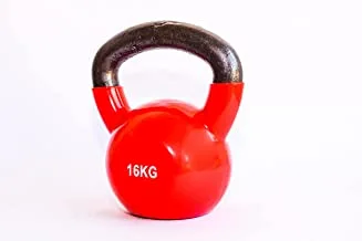 Kettlebell 16 كجم أحمر مع مقبض أسود