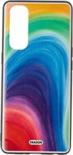 Dragon 3D Hard Slim creative Case Rainbow For oppo Reno 4 pro 4G Multicolor