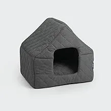 Ariika ziggy pet bed grey 50w x 40d x 50h suitable for cats & small dogs - material sabia for extra warmth & security