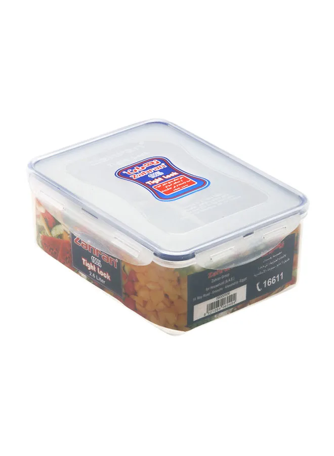 Zahran Food Container Clear 2.6Liters