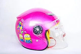 Yanma kids motorcycle helmet - power rangers - pink - minions, One Size