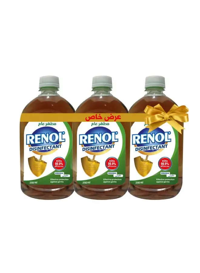 Renol Set Of 3 Disinfectant Bathroom Cleaner 250ml