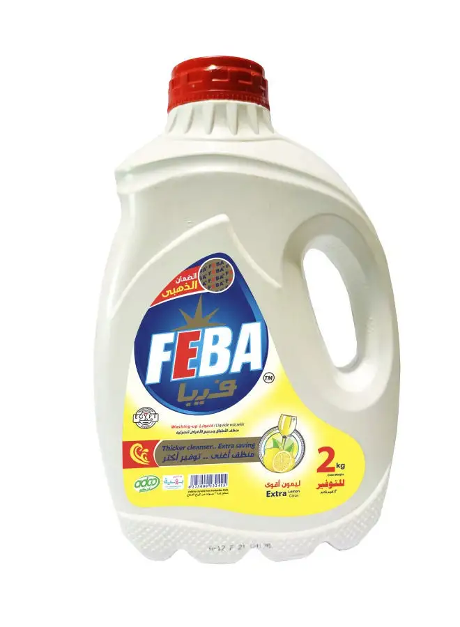 FEBA Liquid Dish Cleaner With Lemon Scent 2kg