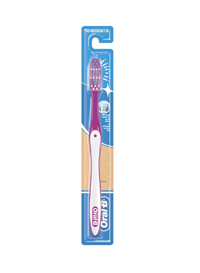 Oral B 123 Fresh Toothbrush - 40 Medium Multicolour