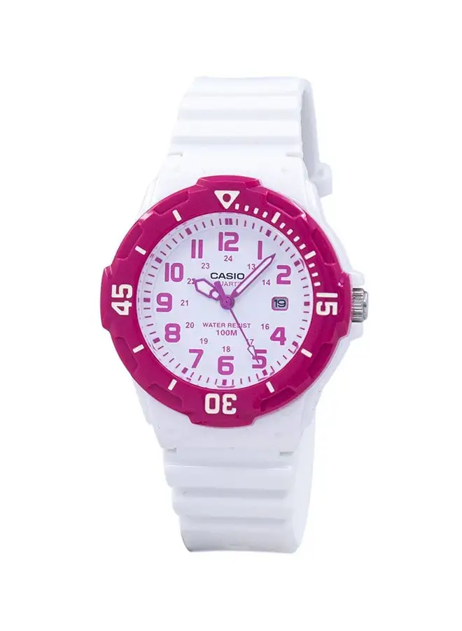 CASIO Women's Water Resistant Analog Watch LRW-200H-4BVDF - 39 mm - White