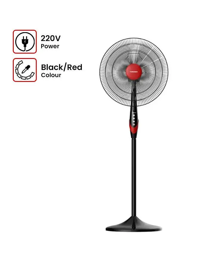 TORNADO Stand Fan 18 Inch, 4 Blades TSF-18XW Black x Red