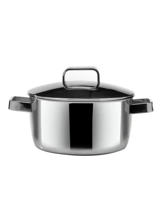 Zahran Optima Stew Pot With Lid Silver 16centimeter 