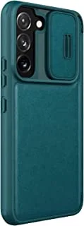 Nillkin QIN Pro Plain Leather Flip Cover For Samsung Galaxy S22+ - Exuberant Green