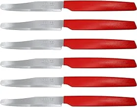 PEDRINI Table Knives Set 6Pcs (4.1') - Master Line -Red Colour