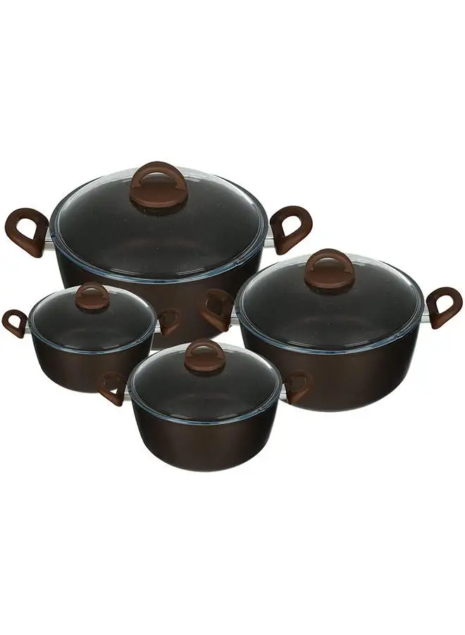 illa Illa Italy Pot Set, 8 Pieces - Brown Multicolour 18-20-26-28cm