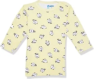 Papillon Cotton Undershirt Printed Panda For Unisex-Yellow-0-3Month