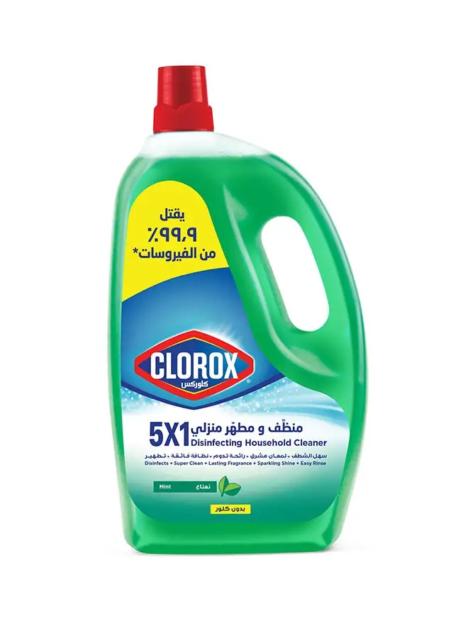 Clorox 5X1 Disinfecting Household Cleaner Mint Green 3Liters