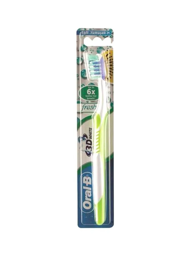 Oral B Advantage 3D White Fresh Soft Manual Toothbrush, 1 Count Multicolour