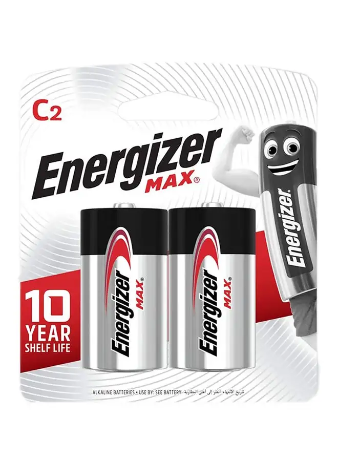 Energizer Energizer Max Alkaline C Batteries - Pack Of 2 Multicolour