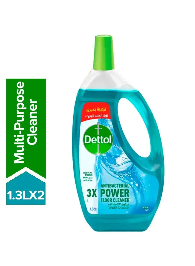 Dettol Mac Aqua Liquid Floor Cleaner - Pack Of 2 1.3Liters