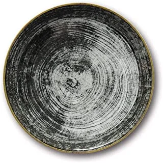 Saturnia Porcelain Dinner plate 28 cm - Black Round - Siviglia