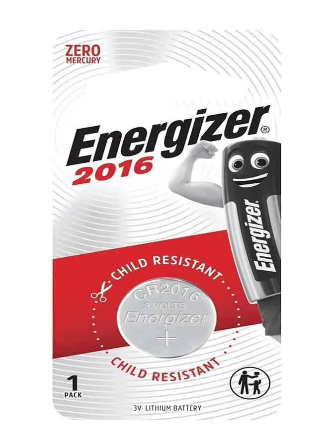 Energizer Energizer Lithium Coin batteries - 3V  ECR 2016 BP1  [Pack Of 1] Silver