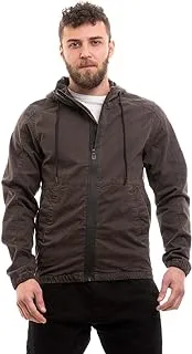 Andora mens Zipper Casual Lightweight Jacket - Dark Grey Jacket