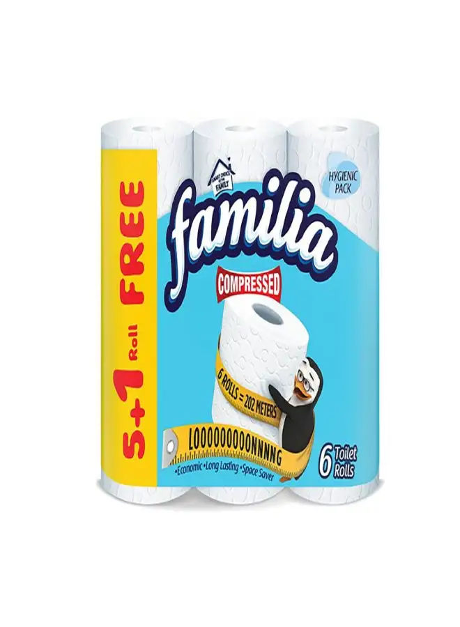 Familia Compressed Toilet roll - Pack of 6 White