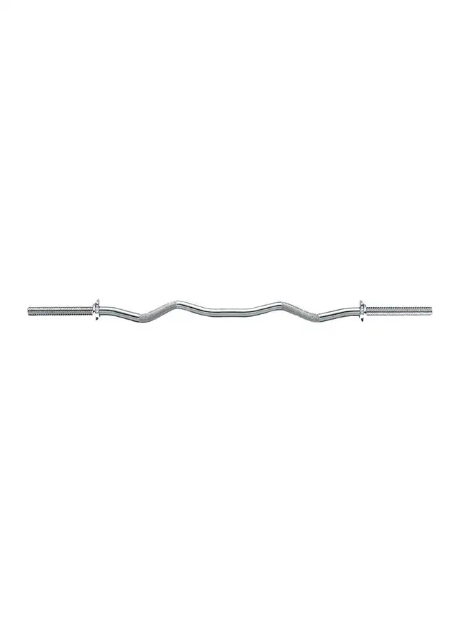 BODY SCULPTURE Knurled Curl Bar With 2 Spin Locks - 119 cm 119cm