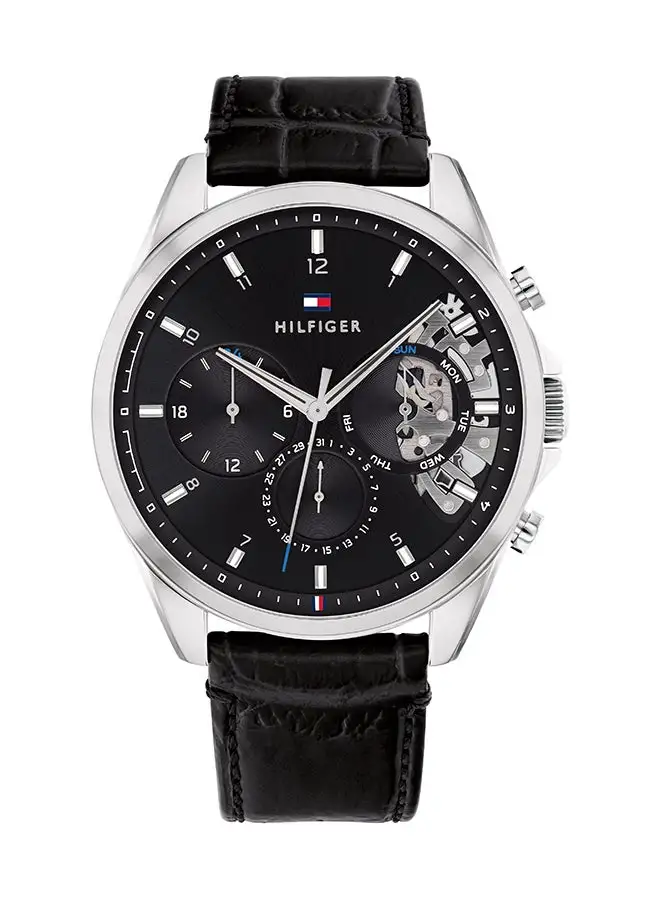 TOMMY HILFIGER Men's Leather Analog Watch-1710449 