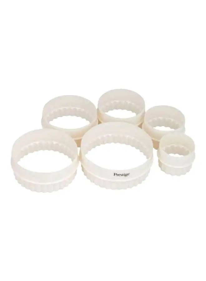 Prestige 6-Piece Round Biscuit Cutter Set White
