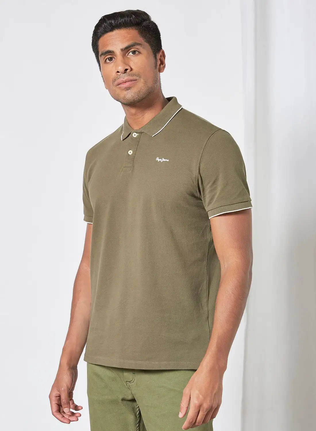 Pepe Jeans LONDON Basic Logo Polo Green