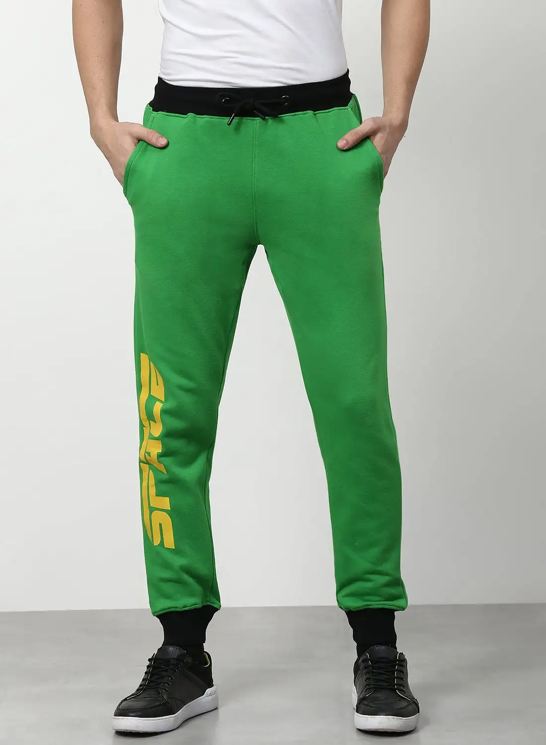 ABOF Regular Fit Joggers Green/Mustard
