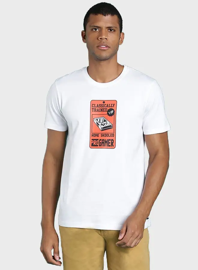 DRIP Graphic Printed T-Shirt Cream