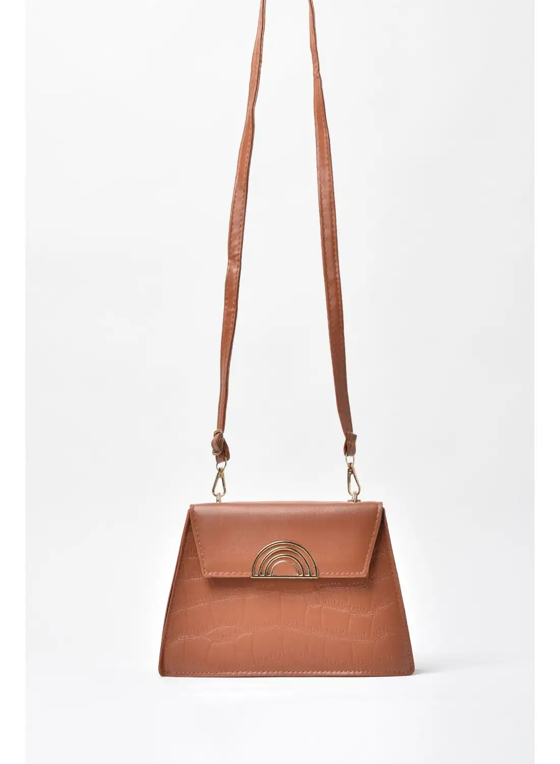Jove Animal Pattern Crossbody Bag Brown