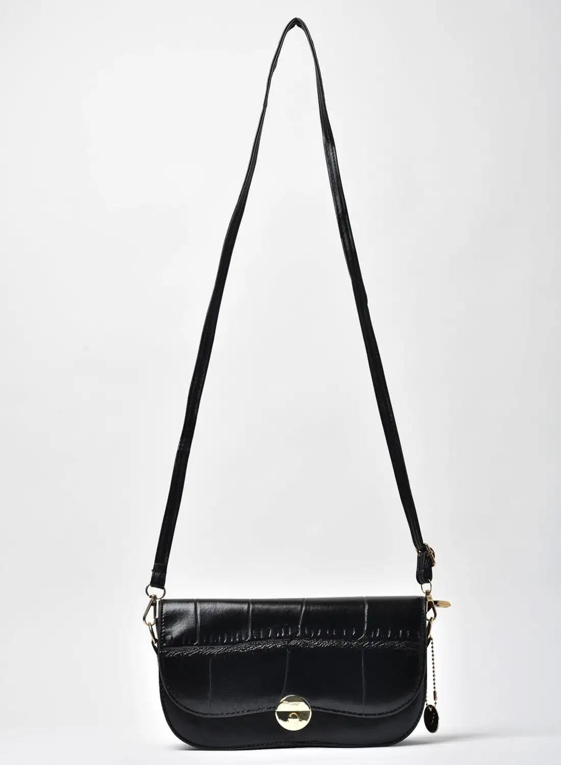 Jove Animal Pattern Crossbody Bag Black