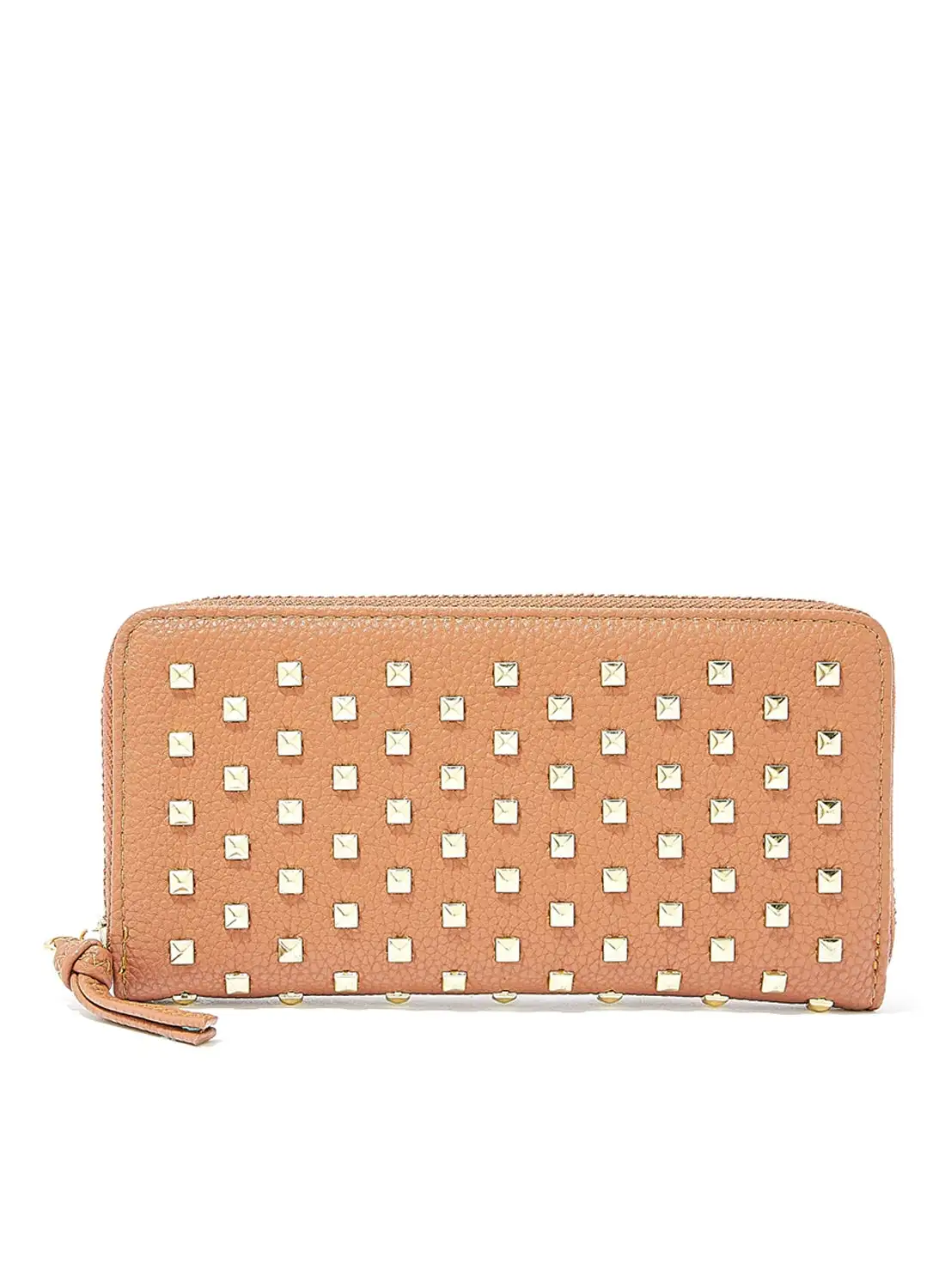 Jove Studded Long Wallet Brown