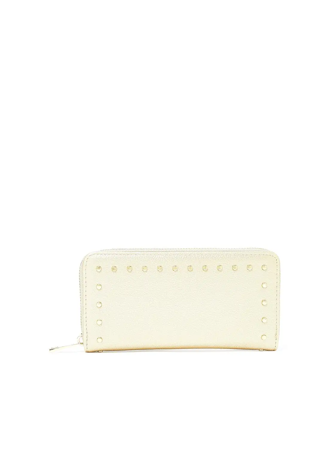 Jove Studded Long Wallet Ecru