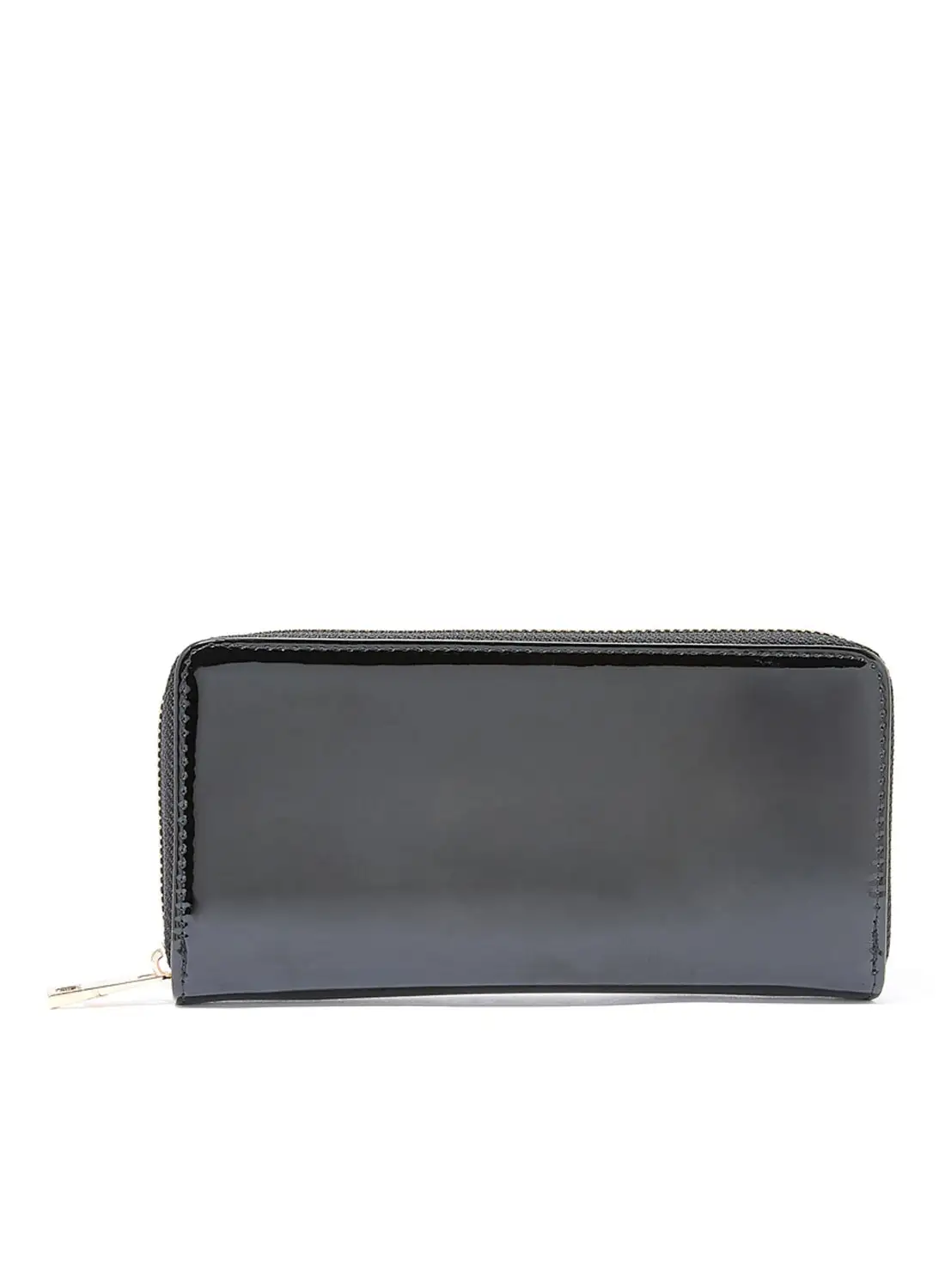 Jove Glossy Long Wallet Black