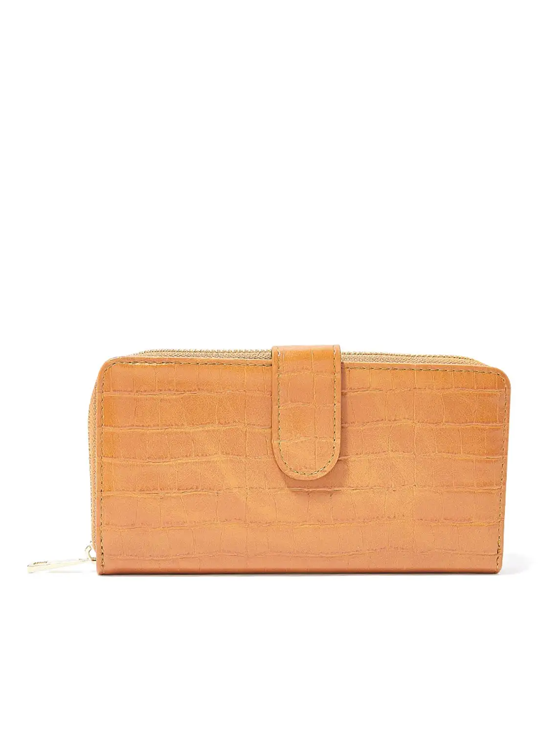 Jove Croc Effect Long Wallet Brown