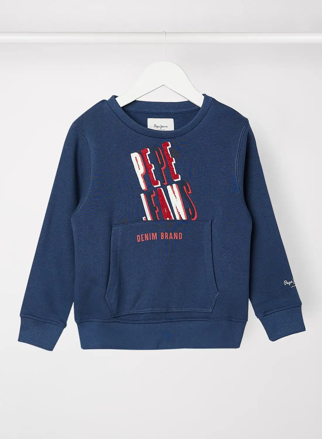 Pepe Jeans LONDON Boys Logo Long Sleeve Sweatshirt Blue