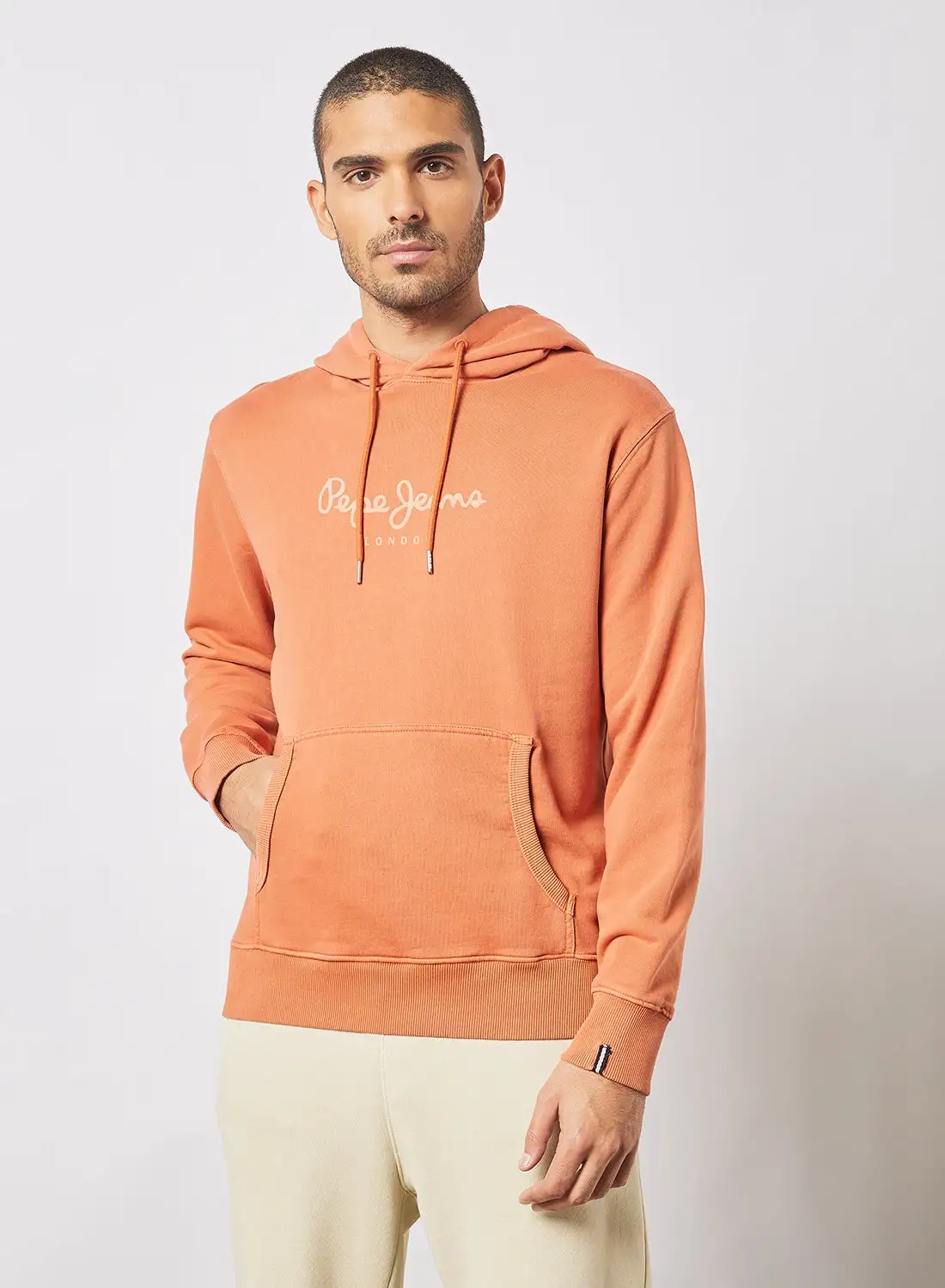 Pepe Jeans LONDON Dariel Logo Hoodie Orange