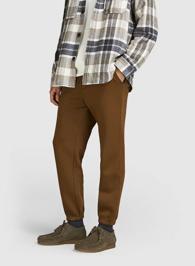 JACK & JONES Solid Joggers Brown