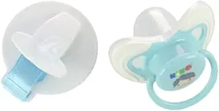 KiKo Pacifier with Silicone Cover for 0+ Months Baby, Blue, 1 Count