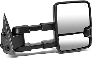 DNA Motoring TWM-015-T888-BK-SM-R مرآة سحب تعمل بالطاقة + حرارة + LED مدخن لليمين/الراكب [لـ 03-07 تاهو/يوكون]