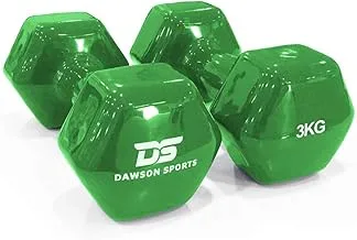 دامبل فينيل 12249 للبالغين من الجنسين من DAWSON SPORTS - 3 كجم (12249) - أصفر أخضر ، 3 كجم