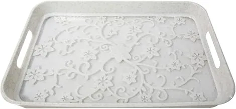 Generic صينية تقديم ميلامين مستطيلة مقاس 28 سم × 41 سم