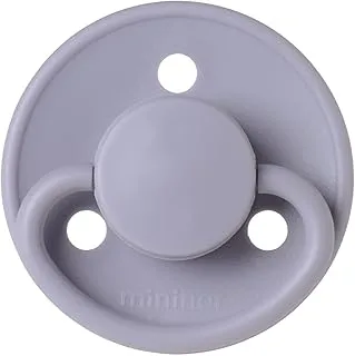 Mininor - Round Pacifier Silicone 0M - Lilac Flower
