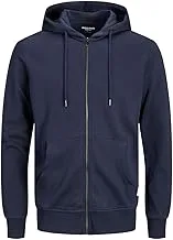 JACK & JONES Men's zip hoodie fleece jacket