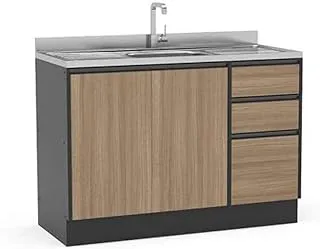 Politorno 200039 Three Drawers Mali Base Cabinet, Multicolor